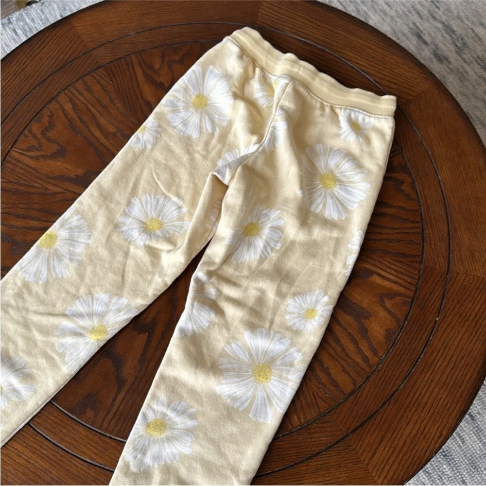 GAP Kids Light Yellow Floral Sweatpants
